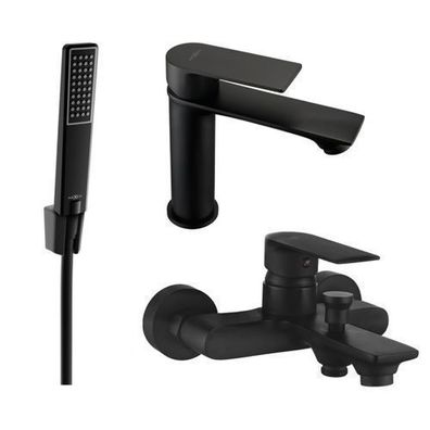 Mexen Royo R72 Badewannenset, Schwarz - 72203R72-70