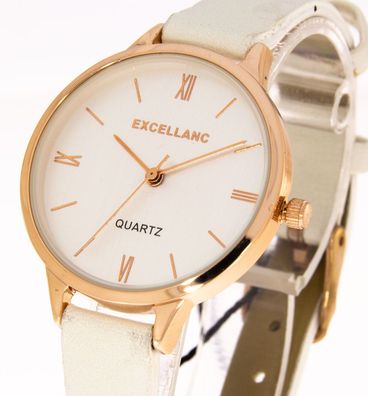 Damenuhr Excellanc Farbe rosegold weiß