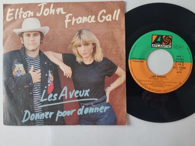 Elton John et France Gall - Les aveux 7'' Vinyl France RARES LABEL