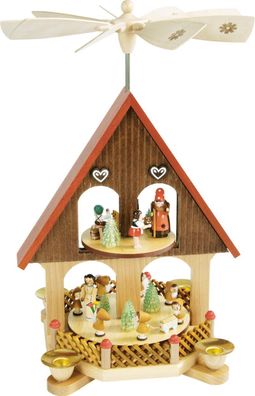 Richard Glaesser Pyramidenhaus Märchen 2-stöckig aus Seiffen Erzgebirge
