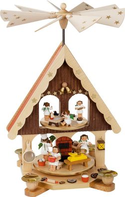 Richard Glaesser Pyramidenhaus Engelbäckerei bunt 2-stöckig aus Seiffen im Erzgebirge