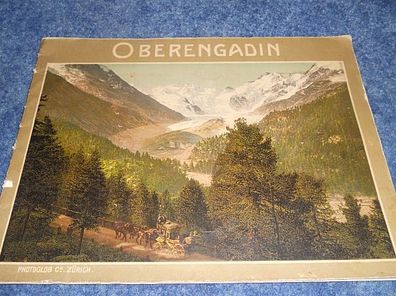 broschierter Bildband von Oberengadin von 1906