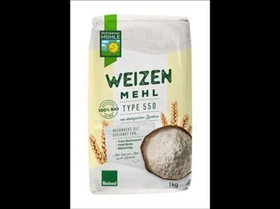 Bohlsener Mühle 6x Weizenmehl Type 550 1kg