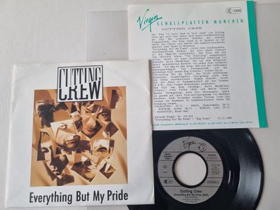 Cutting Crew - Everything But My Pride 7'' Vinyl Germany WITH PROMO FACTS