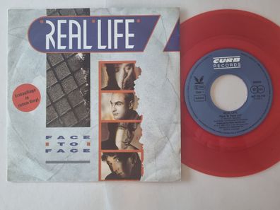 Real Life - Face to face 7'' Vinyl Germany RED VINYL
