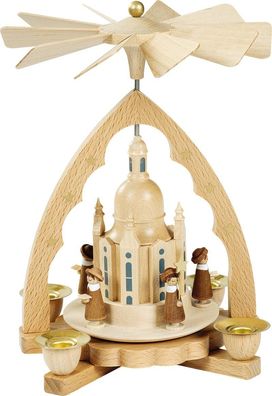 Richard Glaesser Pyramide Dresdner Frauenkirche m. Kurrende aus Seiffen im Erzgebirge