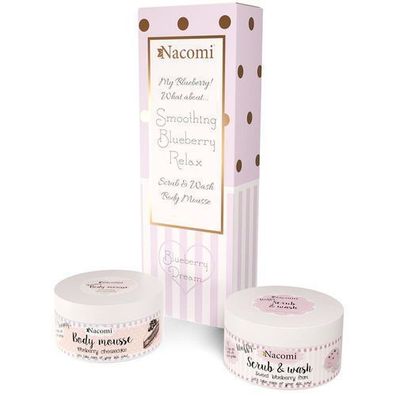 Luxurioeses Blaubeer-Beauty-Set: 100ml Peeling Reinigungsschaum + 100ml Koerpermou