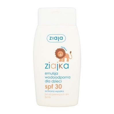 Ziajka Baby Sonnencreme LSF30, Wasserfeste Sonnenmilch fuer Kinder, 125 ml