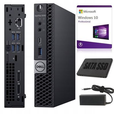 Mini PC Dell 5060 Microslim Intel i5-8600T 8GB 256GB SSD WIN10 PRO Klasse A