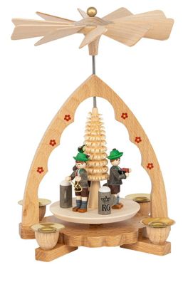 Richard Glaesser Pyramide Bayerntrio bunt aus Seiffen im Erzgebirge