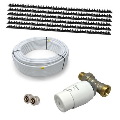 Fußbodenheizung Wandheizung Wasser HoWaTech Clamp Set RTL-Ventil