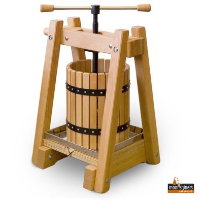 MoonshinersChoice®" Obstpresse 10 Liter | Buchenholz Weinpresse