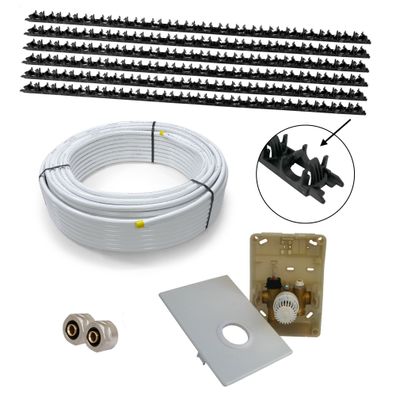 Fußbodenheizung Wandheizung Wasser HoWaTech Clamp Set Regelbox SI-RTL