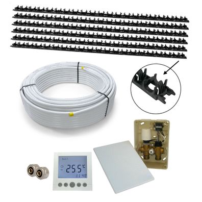 Fußbodenheizung Wandheizung Wasser HoWaTech Clamp Set E-Regelbox Digital