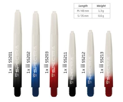 BULL'S Spectra Nylon Shaft, s/rot / Inhalt 12 Stück