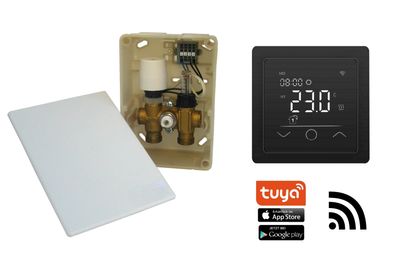 Fußbodenheizung Wasser Ventil RTL Thermostat Rücklauftemperatur E-Regelbox WLAN Touch