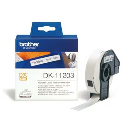Original Brother DK-11203 Etiketten schwarz auf weiß (17 x 87mm, 300 Stück)