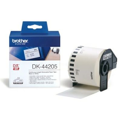 Original Brother DK-44205 Etiketten schwarz auf weiß (62mm x 30,48m, wiederablösbar)