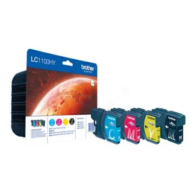 Original Brother LC-1100HYVALBPDR / LC-1100HYVALBP Tinten Sparset schwarz, cyan, mage