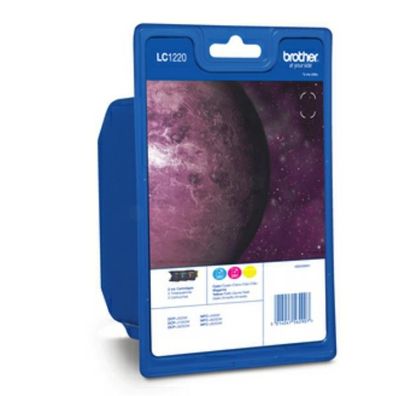 Original Brother LC-1220RBWBPDR Tinten Sparset cyan, magenta, gelb (3 Stück)