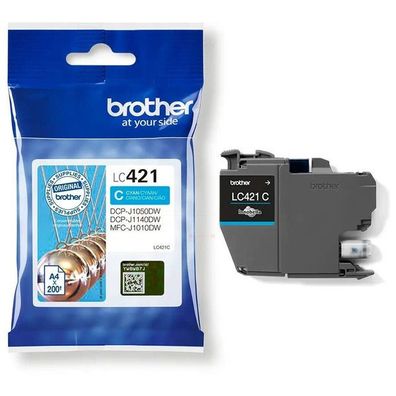Original Brother LC-421 / LC-421C Tinte cyan