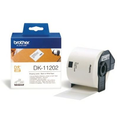 Original Brother DK-11202 Etiketten schwarz auf weiß (62 x 100mm, 300 Stück)