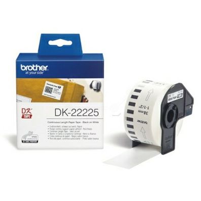 Original Brother DK-22225 Etiketten schwarz auf weiß (38mm x 30,48m)