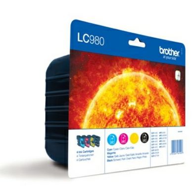 Original Brother LC-980VAL / LC-980VALBP / LC-980VALBPDR Tinten Sparset schwarz, cyan