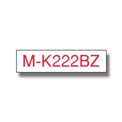 Original Brother MK-222BZ Schriftband rot auf weiß (9mm x 8m)