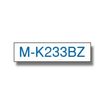 Original Brother MK-233BZ Schriftband blau auf weiß (12mm x 8m)