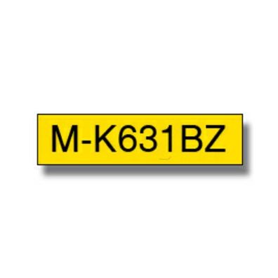 Original Brother MK-631BZ Schriftband schwarz auf gelb (12mm x 8m)