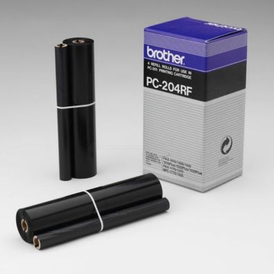 Original Brother PC-204RF Thermo-Transfer-Rolle Sparset schwarz (4 Stück)