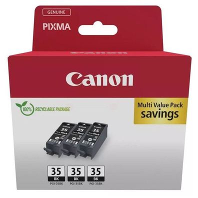Original Canon PGI-35BK / 1509B028 Tinten Sparset schwarz (3 Stück)