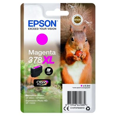 Original Epson 378XL / T3793 / C13T37934010 / C13T37934020 Tinte magenta