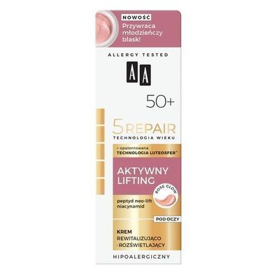 Hochwirksame Anti-Aging Augencreme fuer reife Haut ab 50, 15ml
