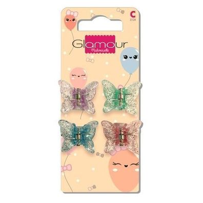 Exquisites Hochglanz Haarklammern Set fuer Damen, 4 Stueck