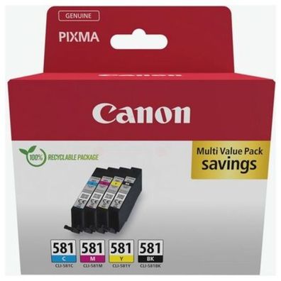 Original Canon CLI-581 / 2103C007 / 2103C006 Tinten Sparset schwarz, cyan, magenta, g