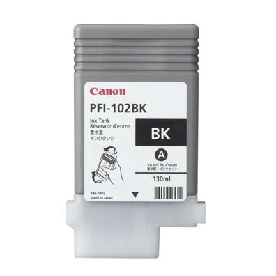 Original Canon PFI-102 BK / 0895B001 Tinte schwarz