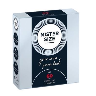 Mister Size Kondome Groesse 60mm - 3er Set fuer optimale Passform