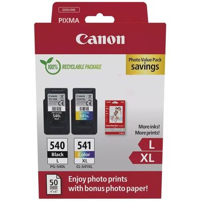 Original Canon PG-540L & CL-541XL / 5224B012 Tinten Sparset schwarz, color (2 Stück)