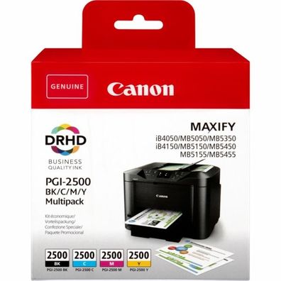 Original Canon PGI-2500 / 9290B006 Tinten Sparset schwarz, cyan, magenta, gelb (4 Stü