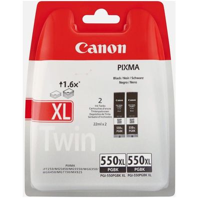 Original Canon PGI-550PGBKXL / 6431B010 Tinten Doppelpack schwarz (2 Stück)