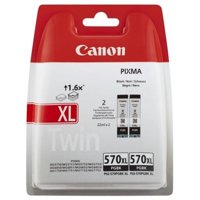 Original Canon PGI-570PGBKXL / 0318C010 Tinten Doppelpack schwarz (2 Stück)