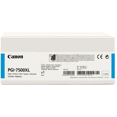 Original Canon PGI-7500XLC / 2791C001 Tinte cyan