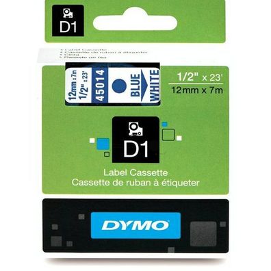 Original Dymo S0720540 / 45014 Etiketten blau auf weiß (12mm x 7m)