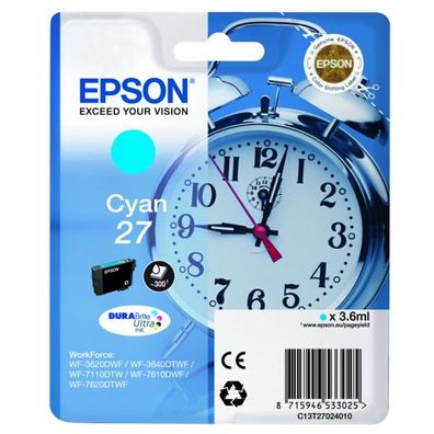 Original Epson 27 / T2702 / C13T27024012 / C13T27024022 Tinte cyan