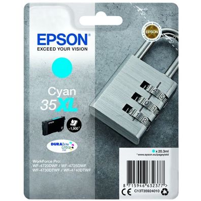 Original Epson 35XL / T3592 / C13T35924010 / C13T35924020 Tinte cyan