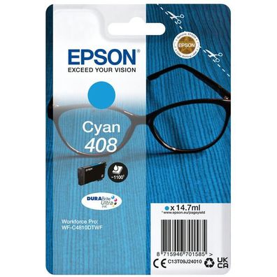 Original Epson 408 / T09J2 / C13T09J24010 Tinte cyan