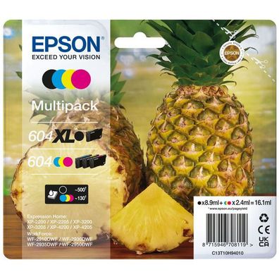 Original Epson 604XL / 604 / T10H9 / C13T10H94010 Tinten Sparset schwarz, cyan, magen