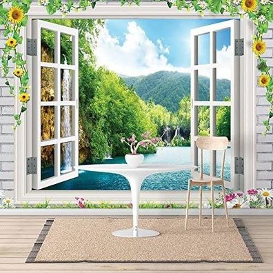 Vlies Fototapete Wandtapeten Wandbilder 3d Fenster Ausblick Meer Natur 1071